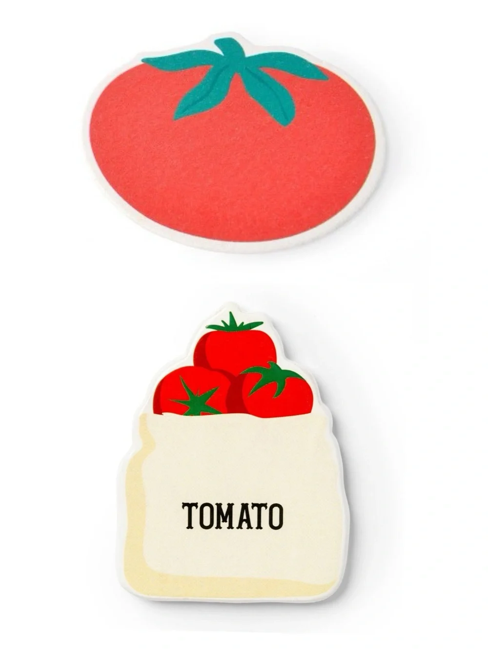 Tomato sponges, and magnet set